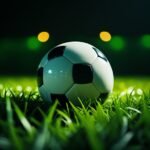 Cận cảnh quả bóng đá trên sân cỏ dưới ánh đèn pha ban đêm, minh họa xem ASEAN Cup 2026 qua Xoilac TV trực tiếp